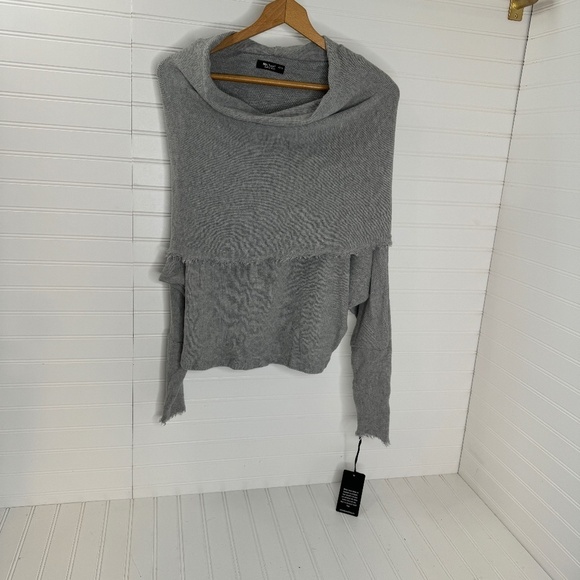 NEW Michael Lauren Grey Off Shoulder Sweater XS/S - Picture 1 of 6